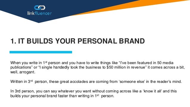 first person vs third person business writing is oneself third person